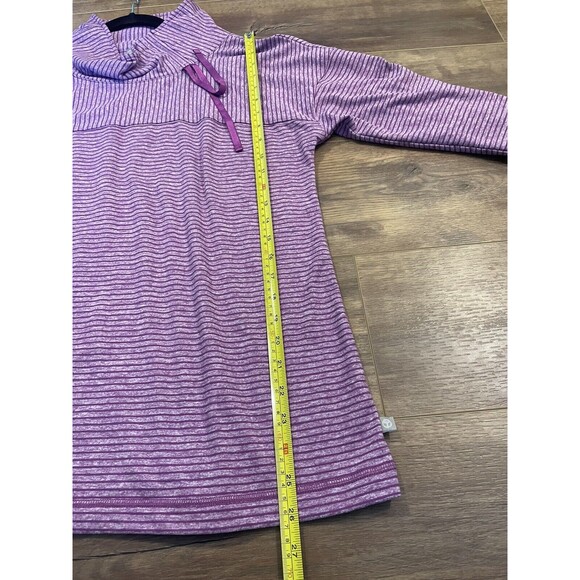 Talbots Women’s Medium Purple Striped Cowl Neck Pullover Sweatshirt Athleisure - Picture 8 of 9